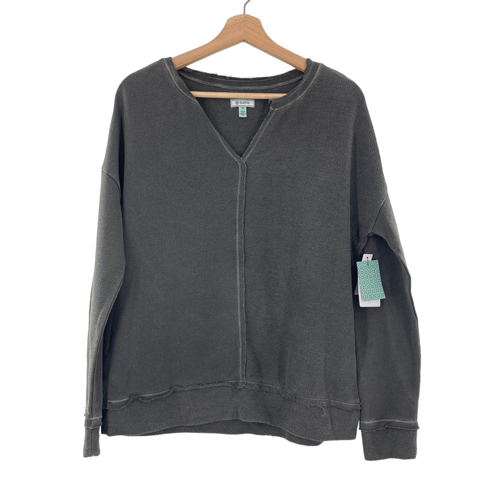 Susina Terry Pullover Jersey Light Gray Wash Sweatshirt Nordstrom